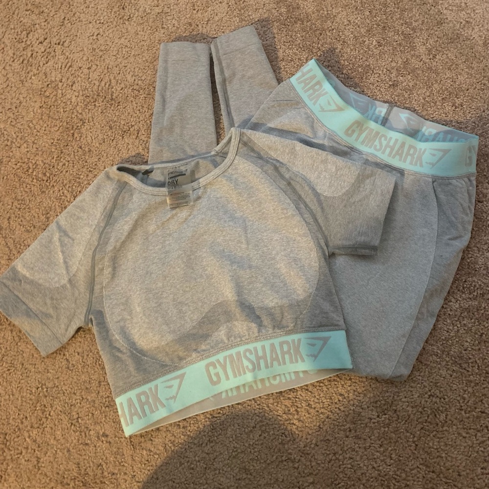 💯 Gymshark Gray/Turquoise Flex SET!